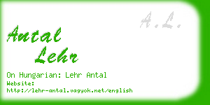 antal lehr business card